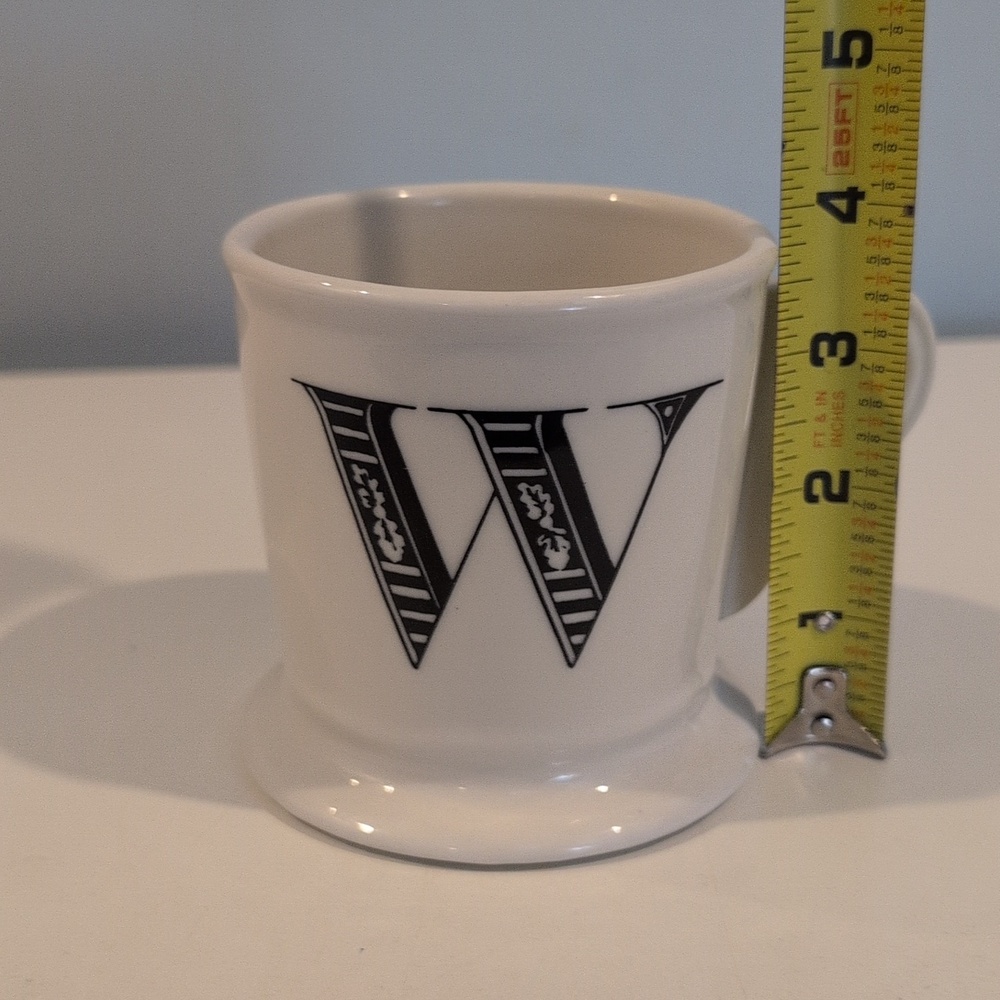 Anthropologie Ceramic 12 Ounce Monogram Initial W Coffee Mug - Picture 13 of 14